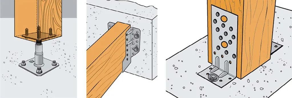 Mocne kotwy do łączenia drewna z betonem bez wpadek i problemów